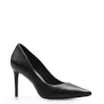 Scarpin Preto Salto Fino Alto Couro Classic - imagem 1