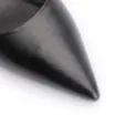 Scarpin Preto Salto Fino Baixo Couro Classic - imagem 7