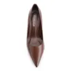 Scarpin Preto Salto Fino Baixo Couro Classic - imagem 6