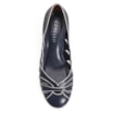 Scarpin Recortes Couro Azul/Off White - imagem 5