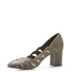 Scarpin Recortes Couro Bege/Off White - imagem 4