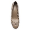 Scarpin Recortes Couro Bege/Off White - imagem 5
