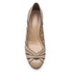 Scarpin Recortes Couro Bege/Preto - imagem 5