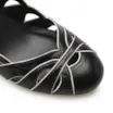 Scarpin Recortes Couro Preto/Off White - imagem 6