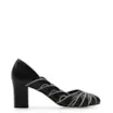 Scarpin Recortes Couro Preto/Off White - imagem 2