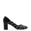 Scarpin Recortes Couro Preto/Off White - imagem 2