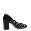 Scarpin Recortes Couro Preto/Off White - imagem 3