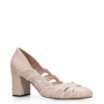 Scarpin Recortes Couro Rosado/Branco - imagem 1
