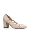 Scarpin Recortes Couro Rosado/Branco - imagem 1