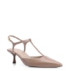 Scarpin Salto Kitten Couro Bege - imagem 1