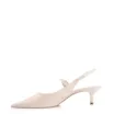 Scarpin Salto Kitten Couro Croco Off White - imagem 4