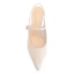 Scarpin Salto Kitten Couro Croco Off White - imagem 5