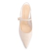Scarpin Salto Kitten Couro Croco Off White - imagem 5