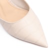 Scarpin Salto Kitten Couro Croco Off White - imagem 6
