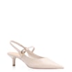 Scarpin Salto Kitten Couro Croco Off White - imagem 1