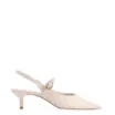 Scarpin Salto Kitten Couro Croco Off White - imagem 2