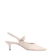 Scarpin Salto Kitten Couro Croco Off White - imagem 2