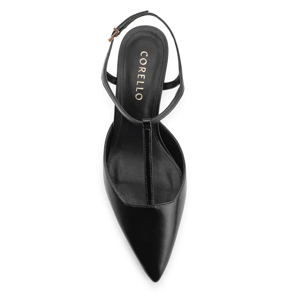 Scarpin Salto Kitten Couro Preto - imagem 5