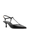 Scarpin Salto Kitten Couro Preto - imagem 1