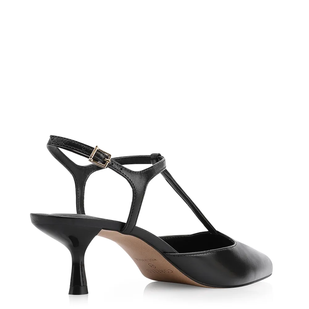 Scarpin Salto Kitten Couro Preto - imagem 3