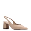 Scarpin Slingback Couro Lezard Bege - imagem 1