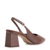 Scarpin Slingback Couro Lezard Marrom - imagem 4