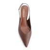 Scarpin Slingback Couro Lezard Marrom - imagem 6