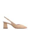 Scarpin Slingback Couro Nobuck Croco Bege - imagem 2