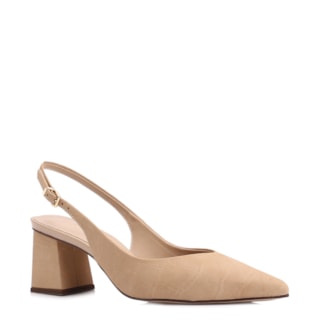 Couro Nobuck Croco Bege