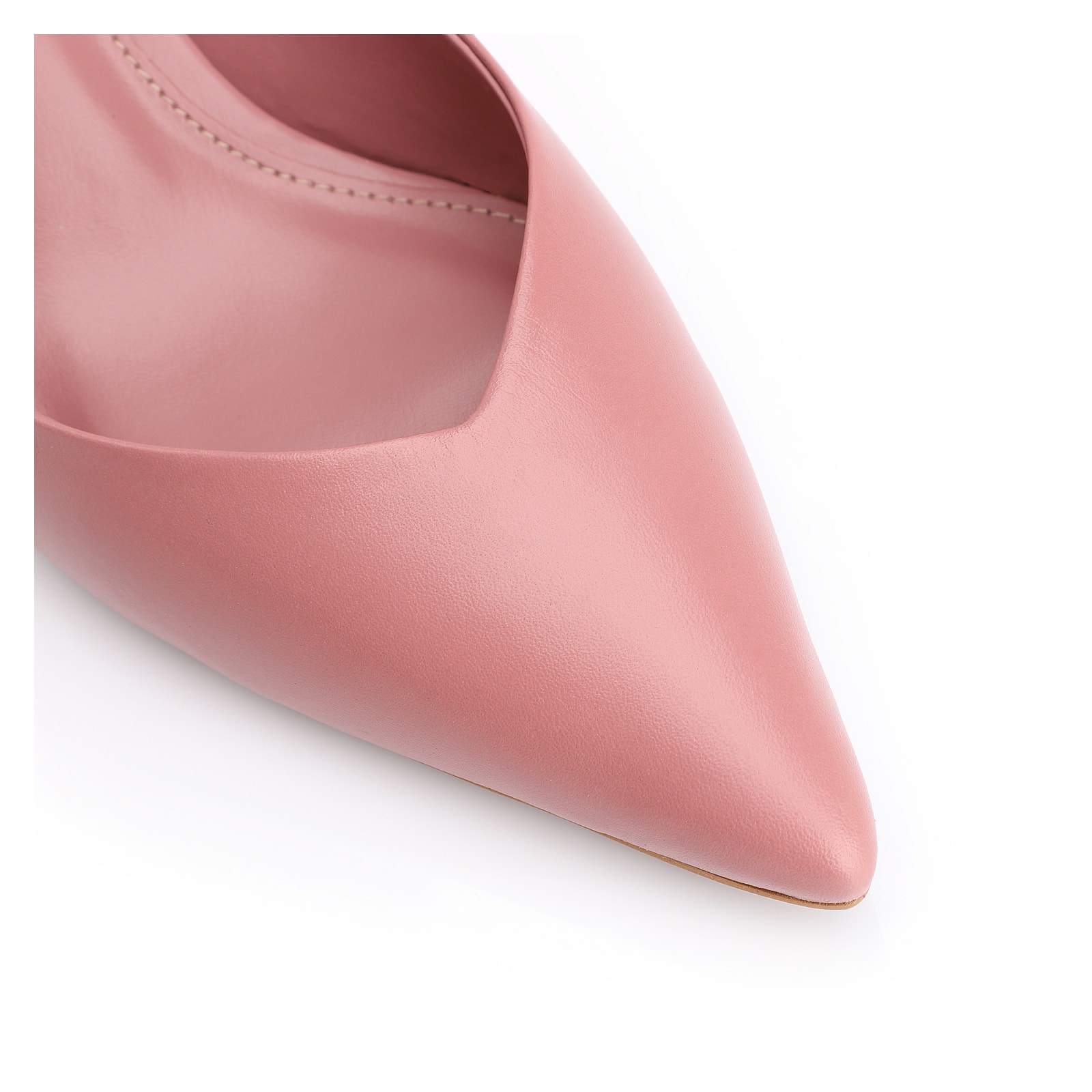 Scarpin Slingback Couro Rosa