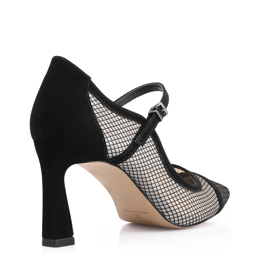 Scarpin Tela/Alt Nobuck Preto - imagem 4