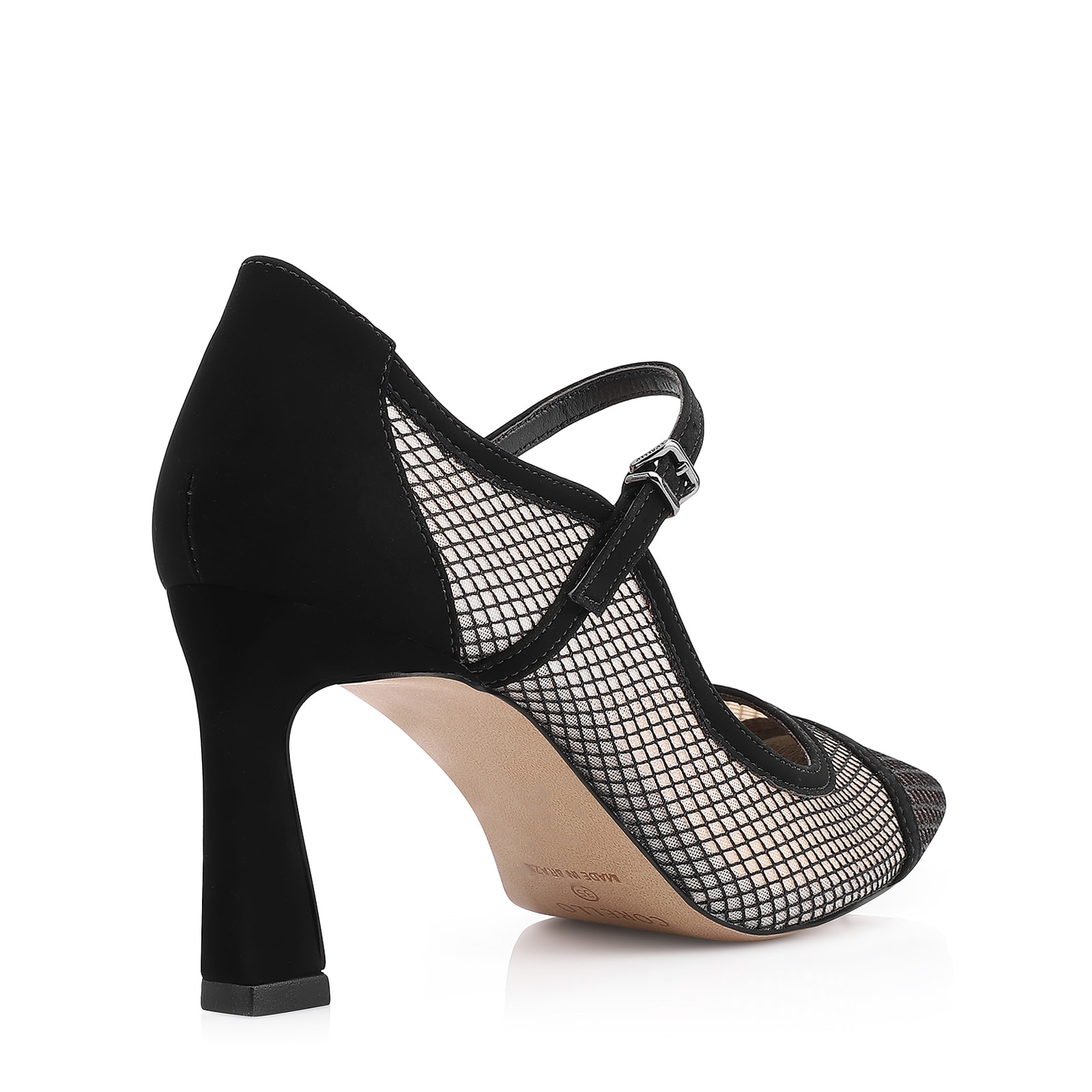 Scarpin Tela/Alt Nobuck Preto