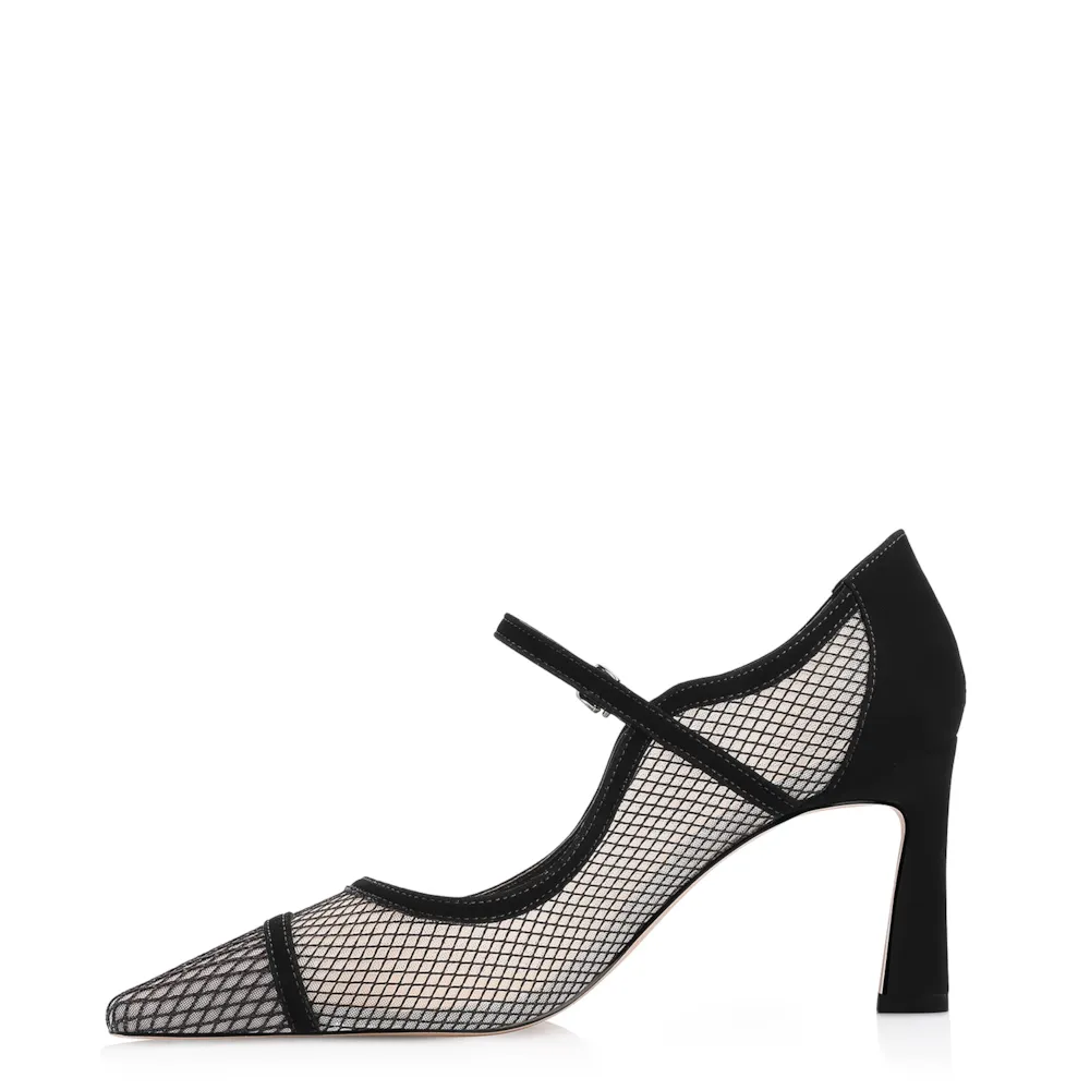 Scarpin Tela/Alt Nobuck Preto - imagem 5