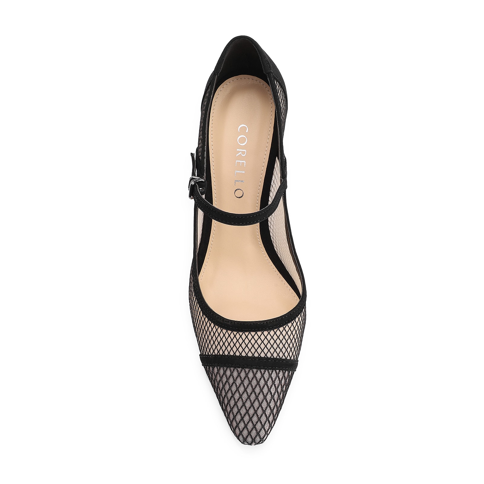 Scarpin Tela/Alt Nobuck Preto