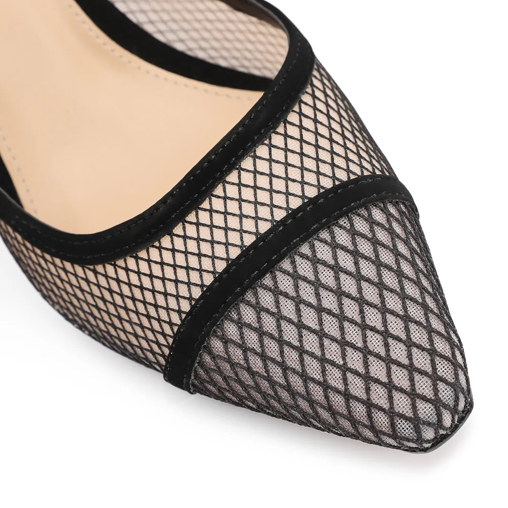 Scarpin Tela/Alt Nobuck Preto - imagem 7