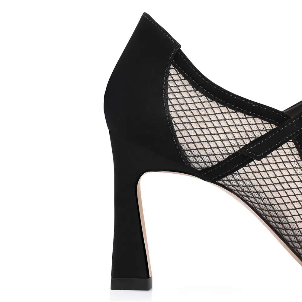 Scarpin Tela/Alt Nobuck Preto - imagem 8