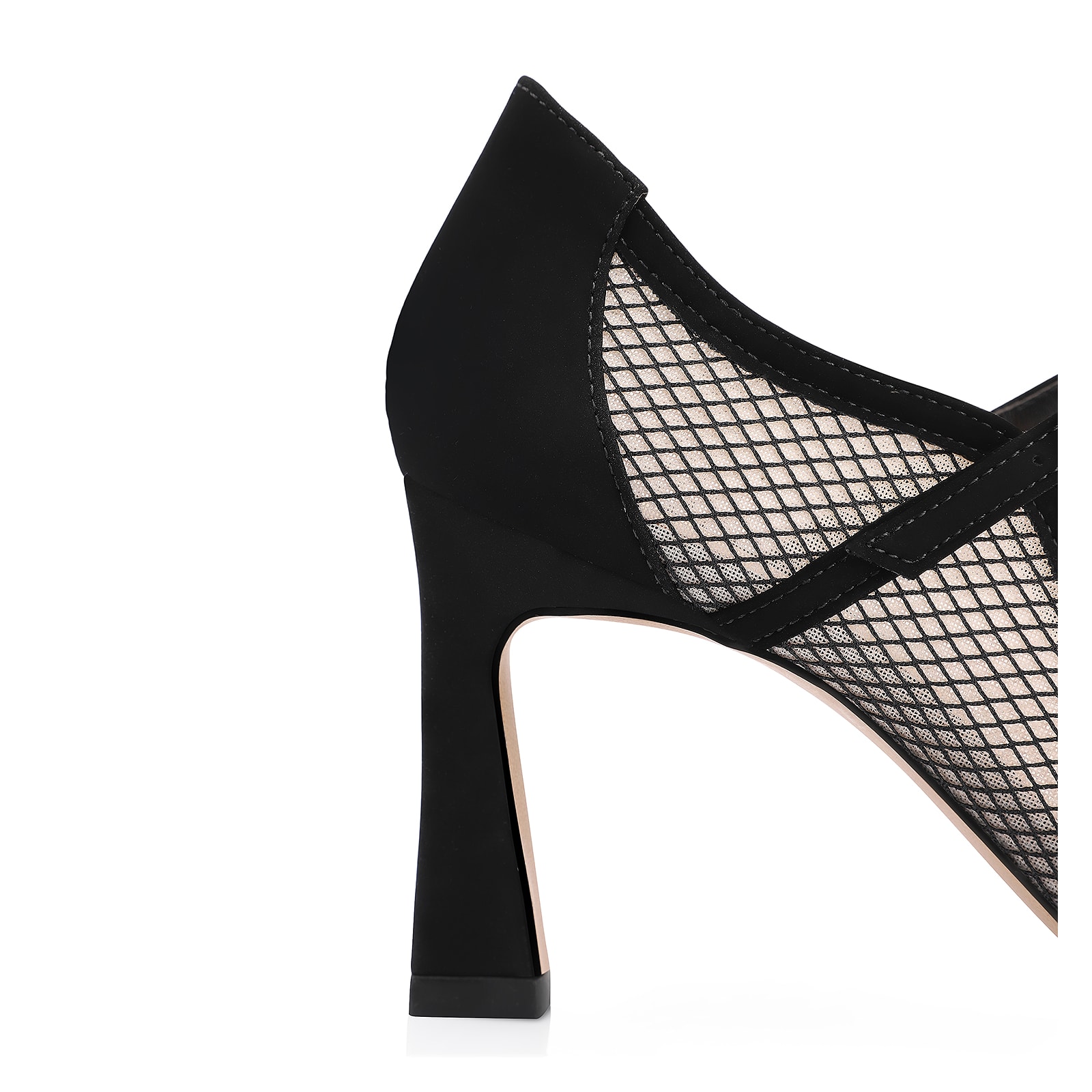 Scarpin Tela/Alt Nobuck Preto