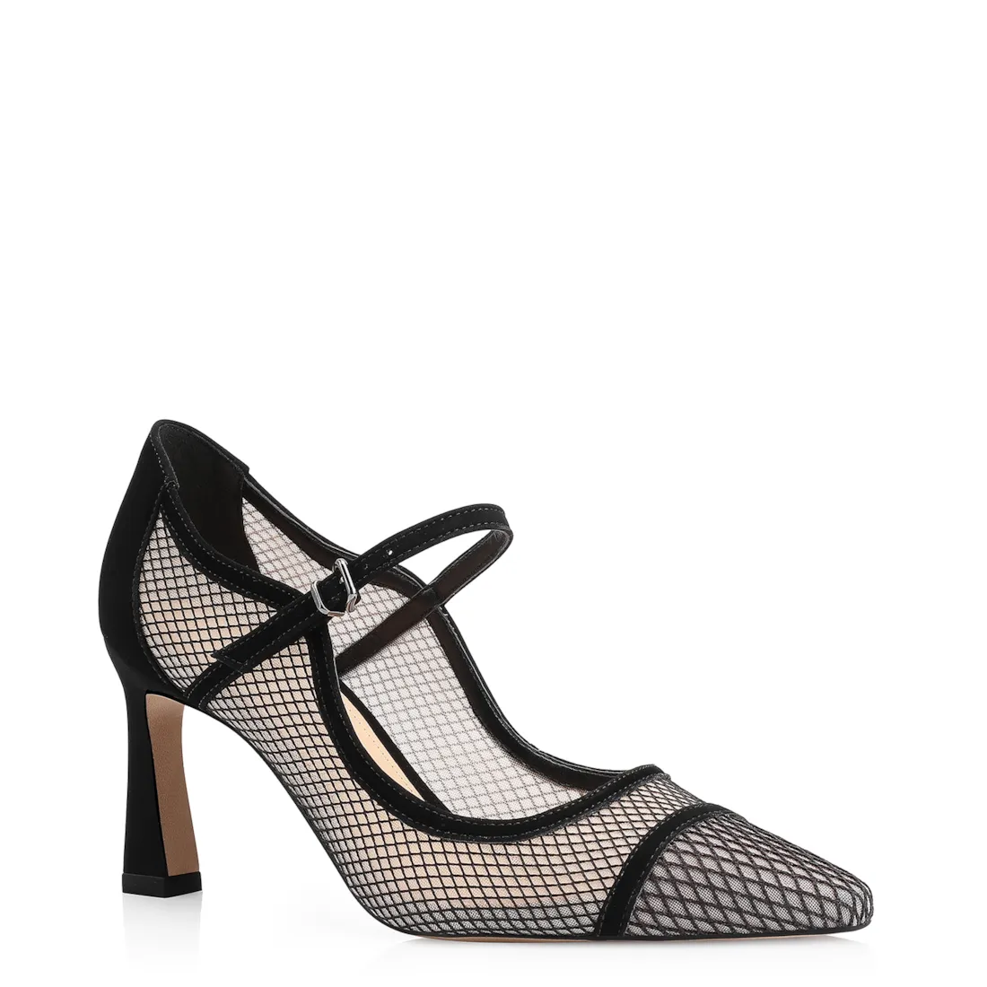 Scarpin Tela/Alt Nobuck Preto