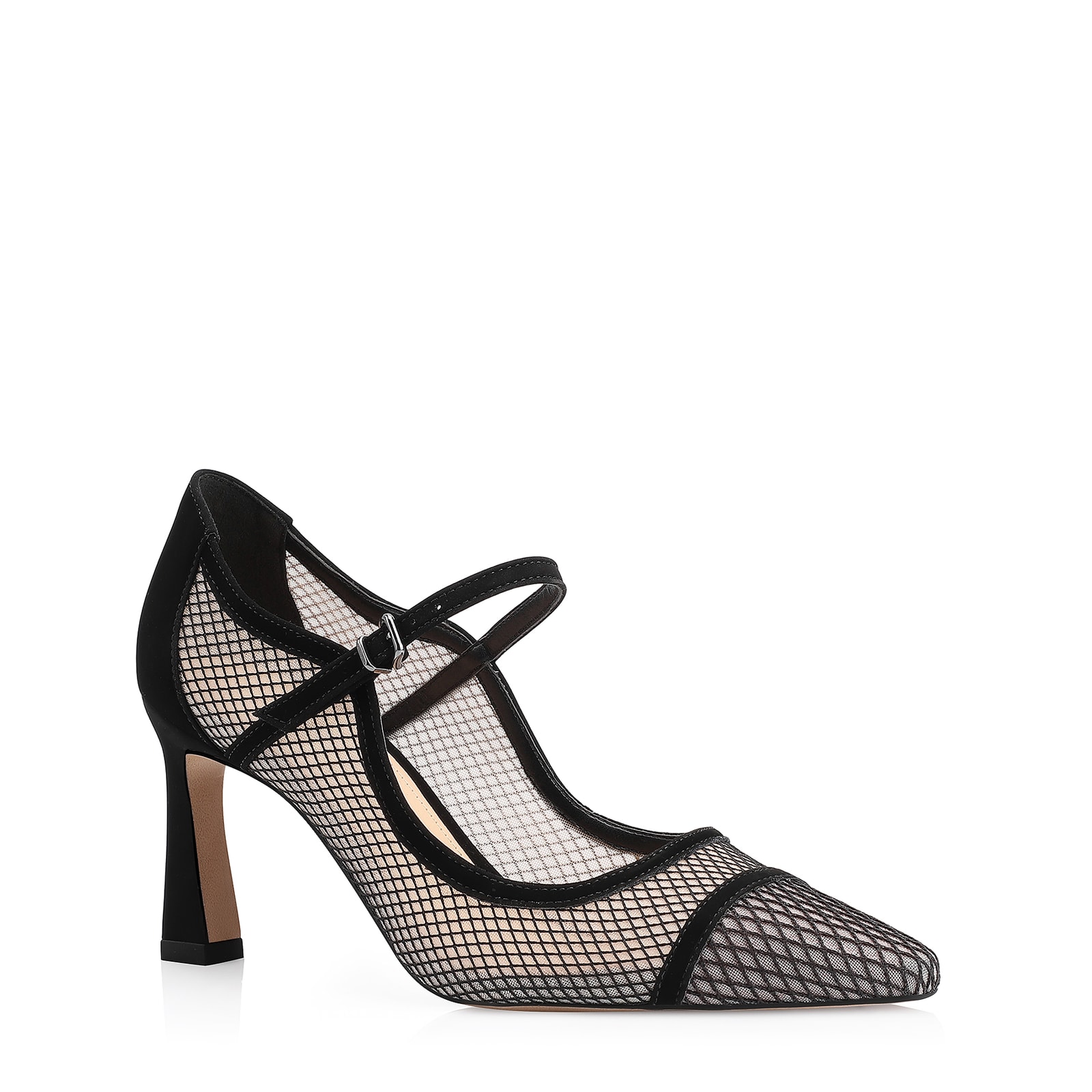 Scarpin Tela/Alt Nobuck Preto
