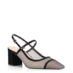 Scarpin Tela Preta/Nobuck Preto - imagem 1