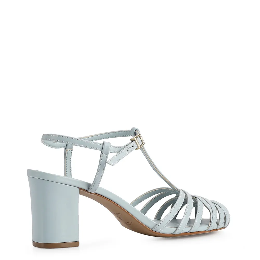 Scarpin Tira t Couro Azul - imagem 3