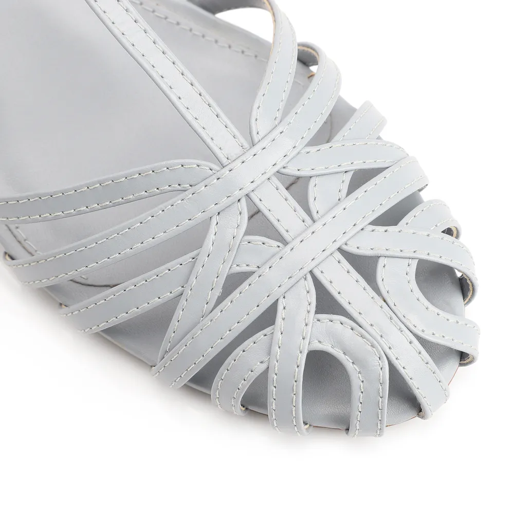 Scarpin Tira t Couro Azul - imagem 6