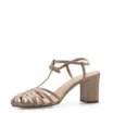 Scarpin Tira t Couro Bege - imagem 4
