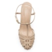 Scarpin Tira t Couro Bege - imagem 5