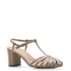 Scarpin Tira t Couro Bege - imagem 1