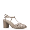 Scarpin Tira t Couro Bege - imagem 1