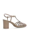 Scarpin Tira t Couro Bege - imagem 3