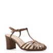 Scarpin Tira t Couro Marrom - imagem 1