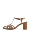 Scarpin Tira t Couro Marrom - imagem 4
