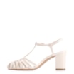 Scarpin Tira t Couro Off White - imagem 4